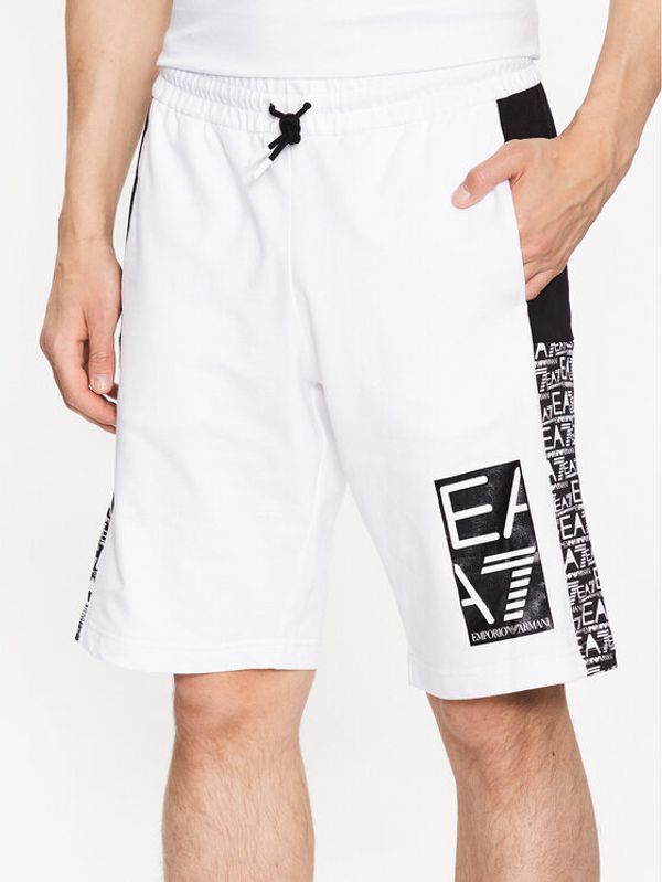 EA7 Emporio Armani EA7 Emporio Armani Спортни шорти 3RPS62 PJ05Z 1100 Бял Regular Fit