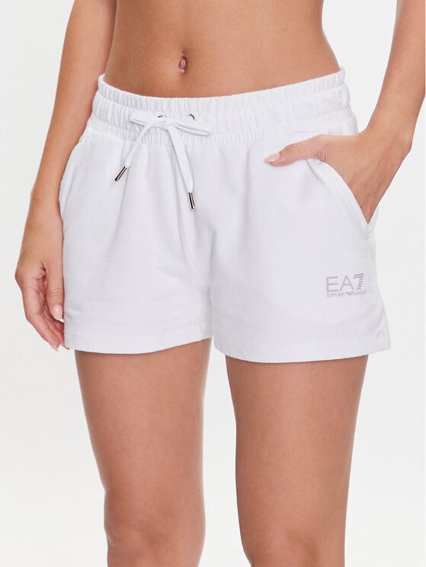 EA7 Emporio Armani EA7 Emporio Armani Спортни шорти 3RTS60 TJCQZ 0101 Бял Regular Fit