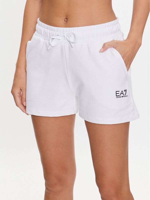 EA7 Emporio Armani EA7 Emporio Armani Спортни шорти 3RTS60 TJCQZ 0102 Бял Regular Fit