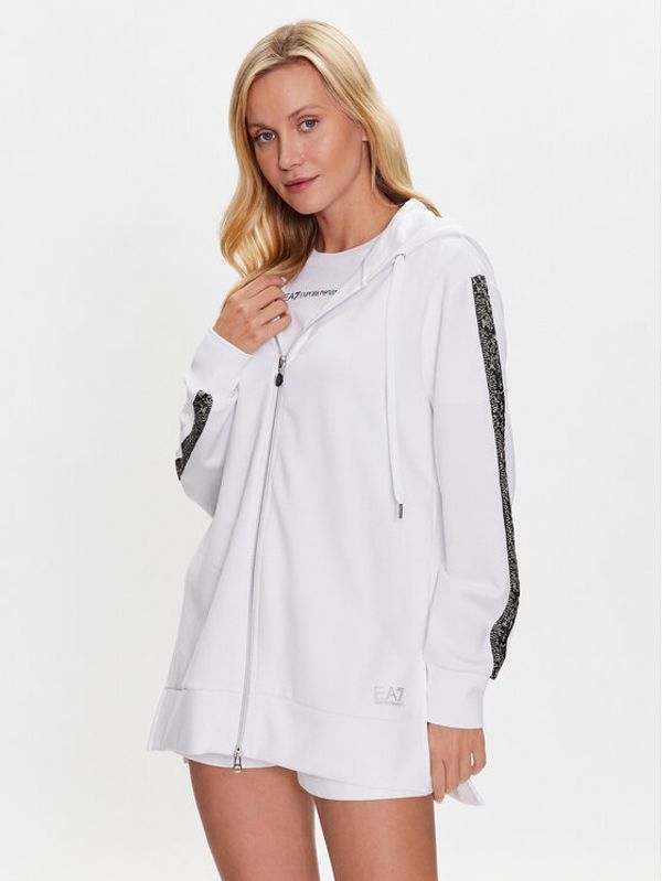 EA7 Emporio Armani EA7 Emporio Armani Суитшърт 3RTM32 TJLQZ 1100 Бял Regular Fit