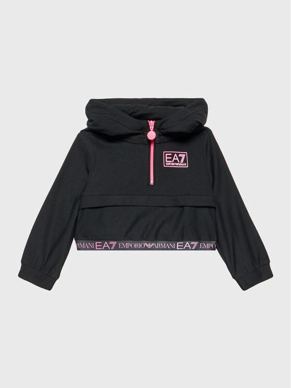 EA7 Emporio Armani EA7 Emporio Armani Суитшърт 6LFM06 FJALZ 1200 Черен Regular Fit