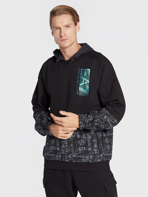 EA7 Emporio Armani EA7 Emporio Armani Суитшърт 6LPM27 PJ07Z 1200 Черен Regular Fit