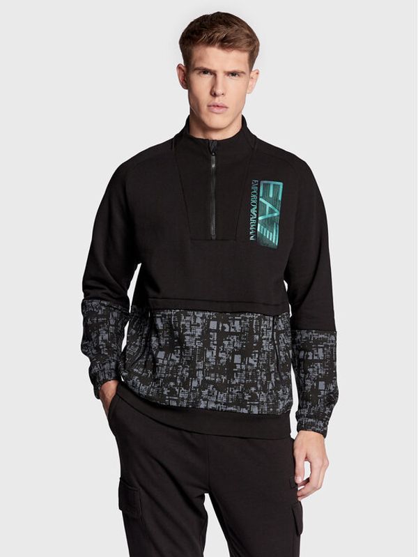 EA7 Emporio Armani EA7 Emporio Armani Суитшърт 6LPM28 PJ07Z 1200 Черен Regular Fit