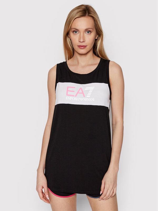 EA7 Emporio Armani EA7 Emporio Armani Тениска от техническо трико 3LTH55 TJCYZ 1200 Черен Regular Fit