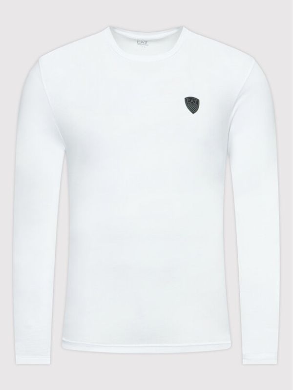 EA7 Emporio Armani EA7 Emporio Armani Тениска с дълъг ръкав 8NPT09 PJNQZ 1100 Бял Slim Fit