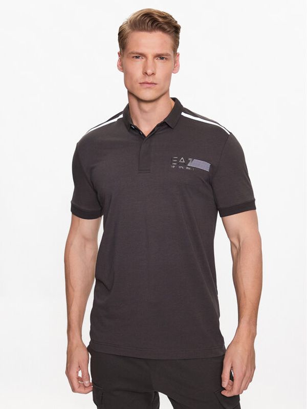 EA7 Emporio Armani EA7 Emporio Armani Тениска с яка и копчета 3RPF04 PJMAZ 1997 Сив Regular Fit