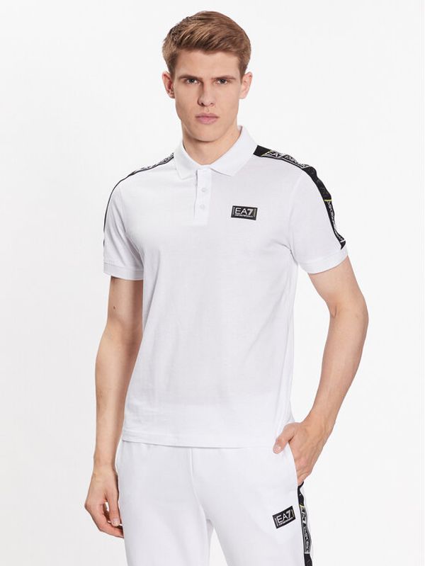 EA7 Emporio Armani EA7 Emporio Armani Тениска с яка и копчета 3RPF52 PJ02Z 1100 Бял Regular Fit