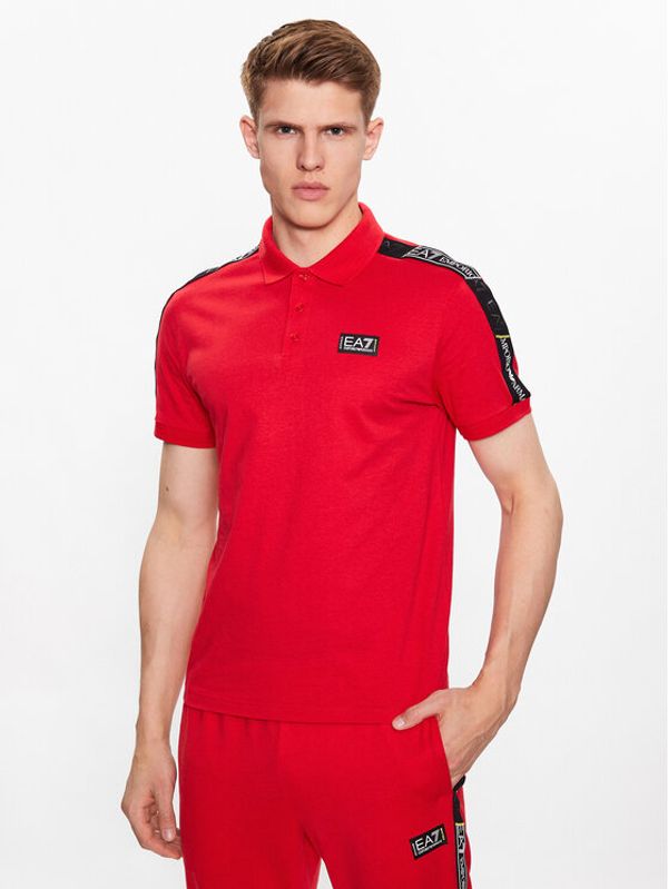EA7 Emporio Armani EA7 Emporio Armani Тениска с яка и копчета 3RPF52 PJ02Z 1451 Червен Regular Fit