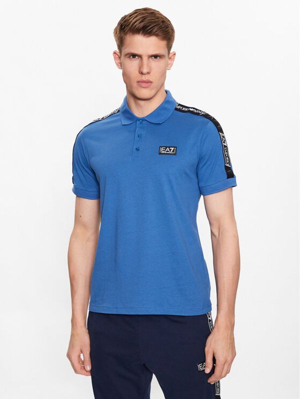 EA7 Emporio Armani EA7 Emporio Armani Тениска с яка и копчета 3RPF52 PJ02Z 1538 Син Regular Fit