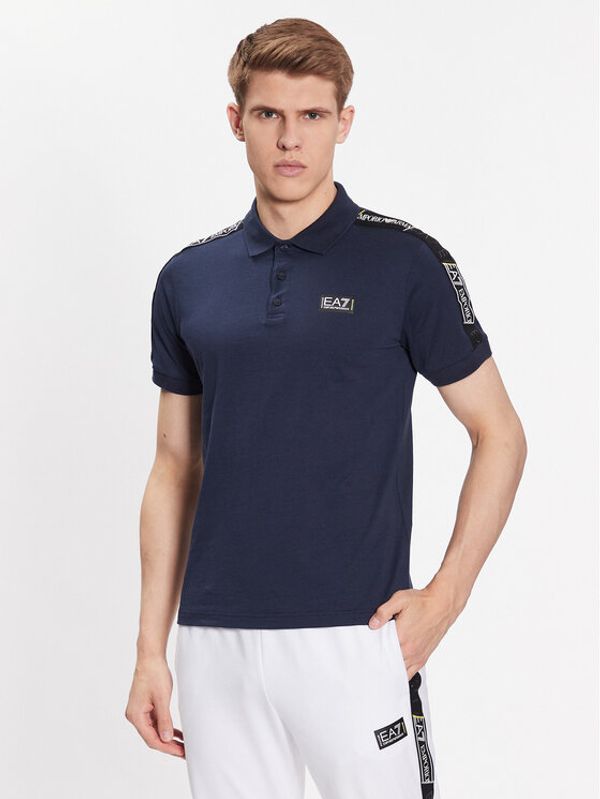 EA7 Emporio Armani EA7 Emporio Armani Тениска с яка и копчета 3RPF52 PJ02Z 1554 Тъмносин Regular Fit