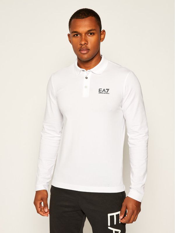 EA7 Emporio Armani EA7 Emporio Armani Тениска с яка и копчета 8NPF05 PJM5Z 1100 Бял Regular Fit