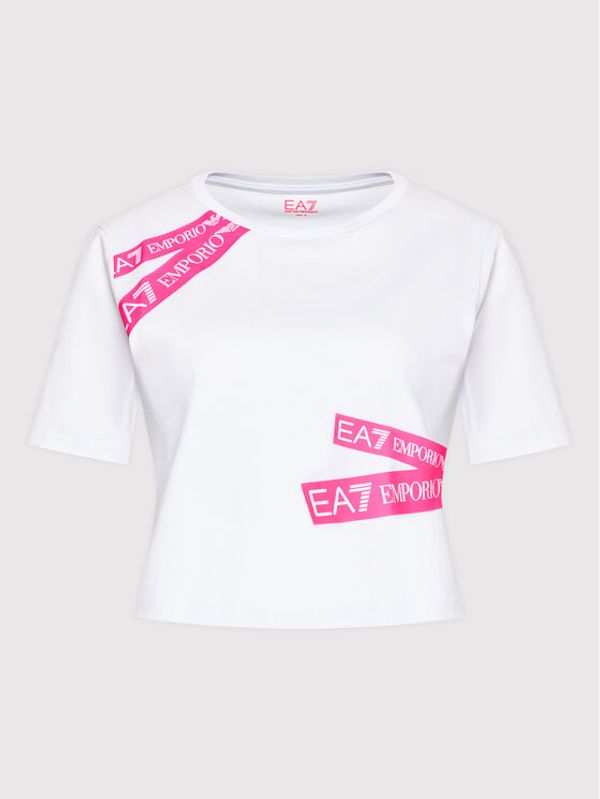 EA7 Emporio Armani EA7 Emporio Armani Тишърт 3LTT13 TJDLZ 1100 Бял Cropped Fit