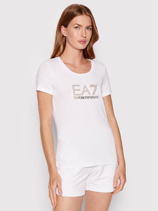 EA7 Emporio Armani EA7 Emporio Armani Тишърт 3LTT23 TJDQZ 1100 Бял Regular Fit