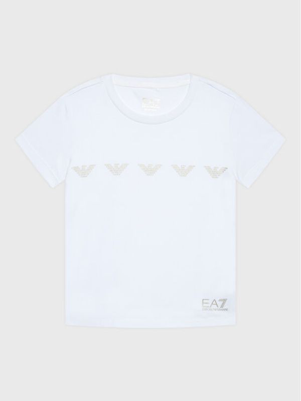EA7 Emporio Armani EA7 Emporio Armani Тишърт 6LFT05 FJ2HZ 1100 Бял Regular Fit