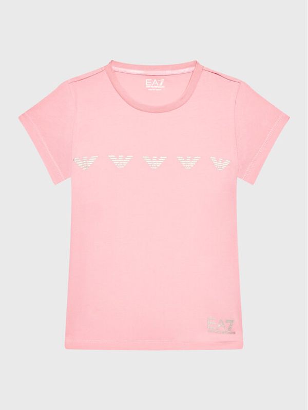 EA7 Emporio Armani EA7 Emporio Armani Тишърт 6LFT05 FJ2HZ 1426 Розов Regular Fit
