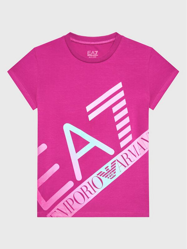 EA7 Emporio Armani EA7 Emporio Armani Тишърт 6LFT08 FJ2HZ 1443 Розов Regular Fit