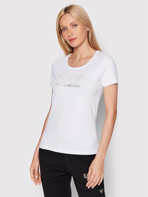EA7 Emporio Armani EA7 Emporio Armani Тишърт 8NTT24 TJ2HZ 1100 Бял Slim Fit