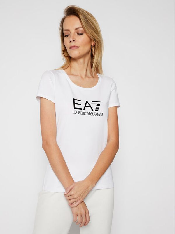EA7 Emporio Armani EA7 Emporio Armani Тишърт 8NTT63 TJ12Z 0101 Бял Regular Fit
