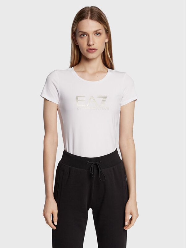 EA7 Emporio Armani EA7 Emporio Armani Тишърт 8NTT66 TJFKZ 0101 Бял Slim Fit