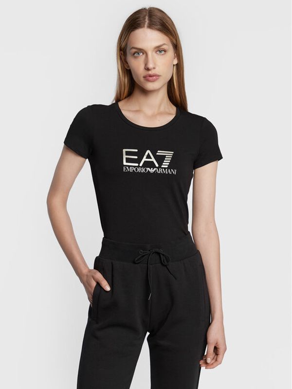 EA7 Emporio Armani EA7 Emporio Armani Тишърт 8NTT66 TJFKZ 0200 Черен Slim Fit