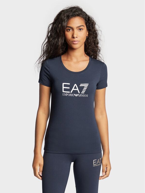 EA7 Emporio Armani EA7 Emporio Armani Тишърт 8NTT66 TJFKZ 0540 Тъмносин Regular Fit