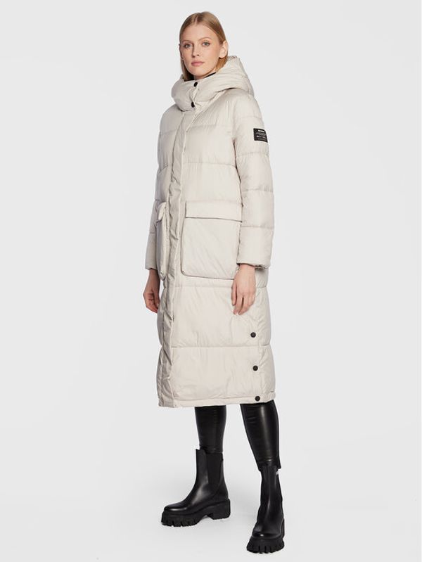Ecoalf Ecoalf Пухено яке Siba GAJKSIBAL9870WW22 Екрю Regular Fit