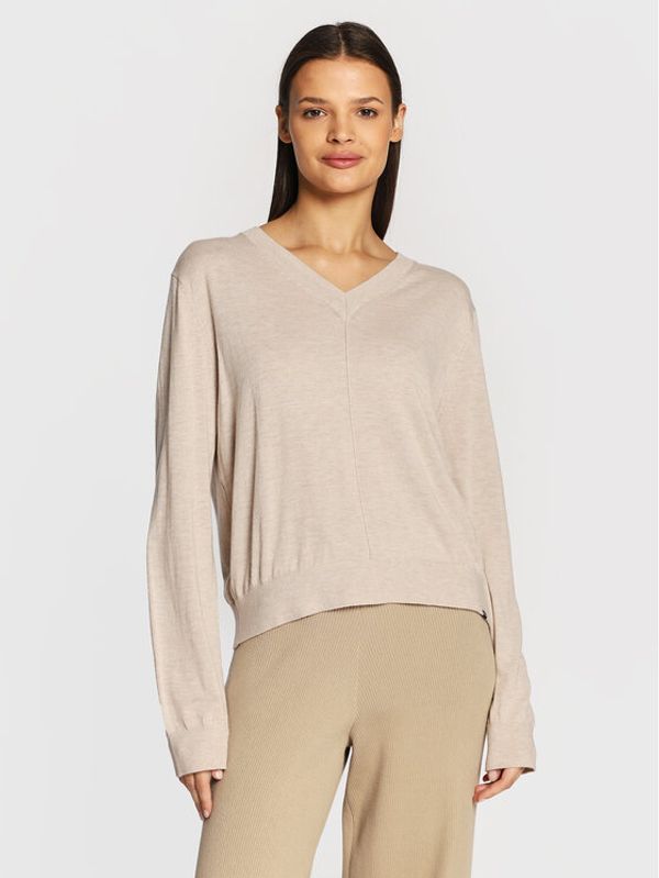 Ecoalf Ecoalf Пуловер Keep GAKNKEEPA6261WW22 Бежов Regular Fit