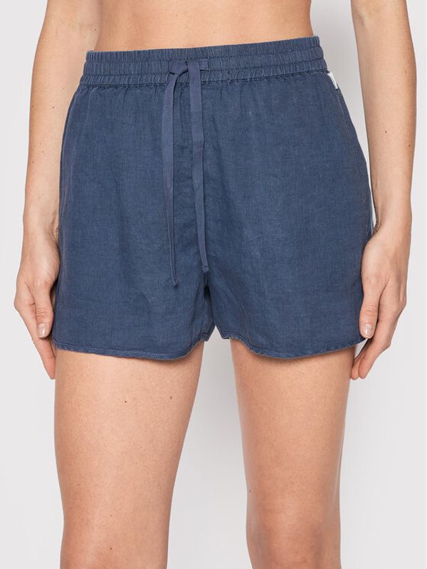 Ecoalf Ecoalf Шорти от плат Opaz GAPCOPAZS3750WS22 Тъмносин Regular Fit