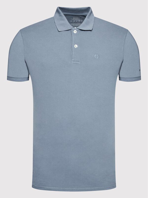 Ecoalf Ecoalf Тениска с яка и копчета Ted GAPOTEDSL8205MS22 Син Slim Fit