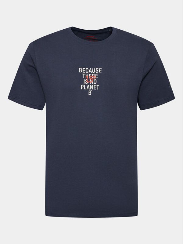 Ecoalf Ecoalf Тишърт Crocaalf GATSCROCA8034MW22 Тъмносин Regular Fit