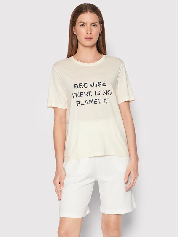 Ecoalf Ecoalf Тишърт Min GATSMINTS1272WS22 Бежов Regular Fit