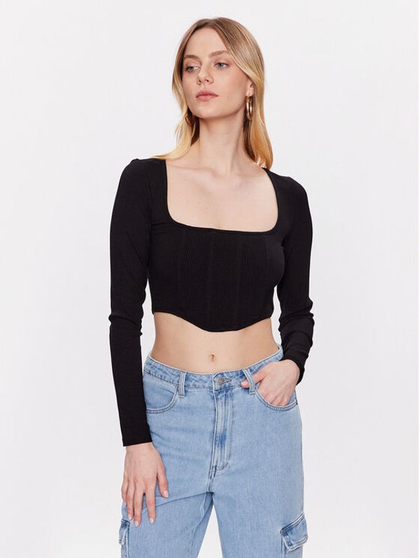 Edited Edited Блуза Merian EDT6760002 Черен Slim Fit