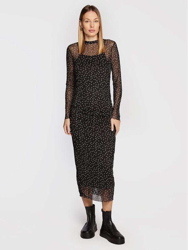 Edited Edited Ежедневна рокля Nati EDT4591004000002 Черен Slim Fit