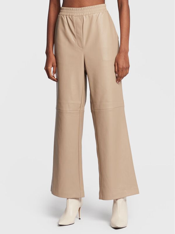 Edited Edited Кожени панталони Floriane EDT6139002000003 Бежов Regular Fit