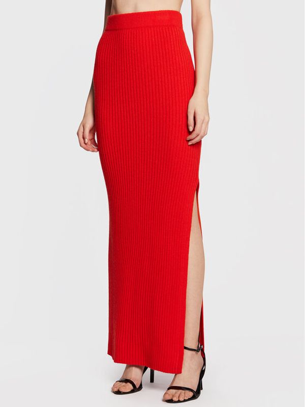 Edited Edited Макси пола Anselina EDT6617001000002 Червен Slim Fit