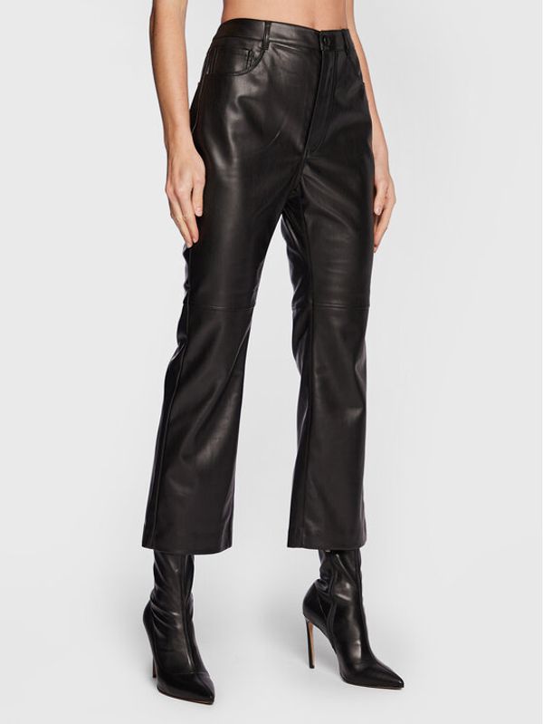 Edited Edited Панталони от имитация на кожа Sia EDT5062002000002 Черен Relaxed Fit