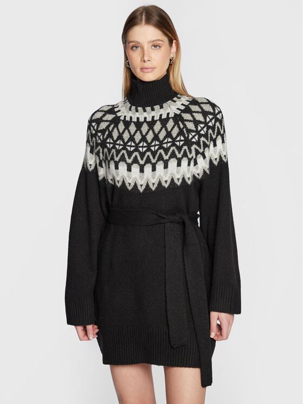 Edited Edited Плетена рокля Amita EDT6628001 Черен Regular Fit