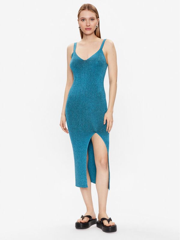 Edited Edited Плетена рокля EDT7011001 Син Fitted Fit