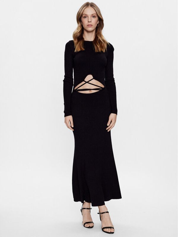 Edited Edited Плетена рокля Invana EDT6782001000002 Черен Slim Fit