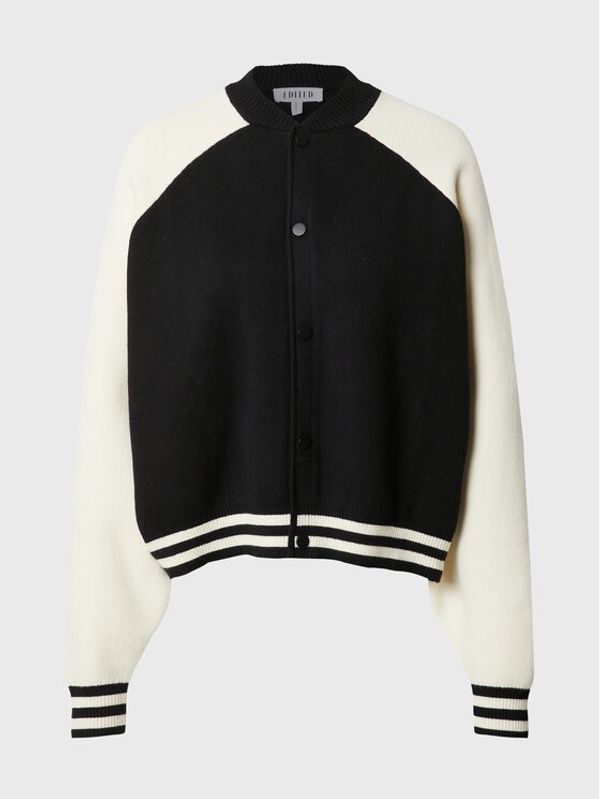 Edited Edited Суитшърт Tisa Knitted College Bomber EDT604700100002 Черен Regular Fit