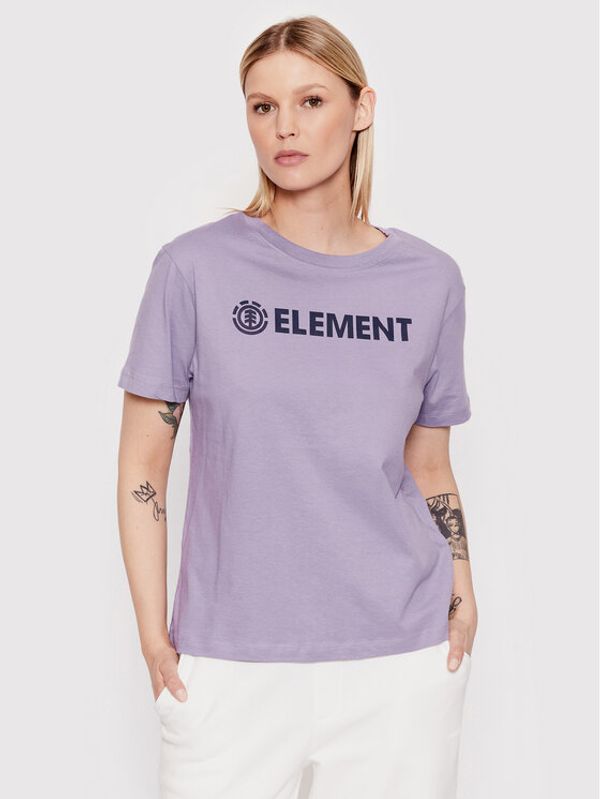 Element Element Тишърт Logo W3SSB7 Виолетов Regular Fit