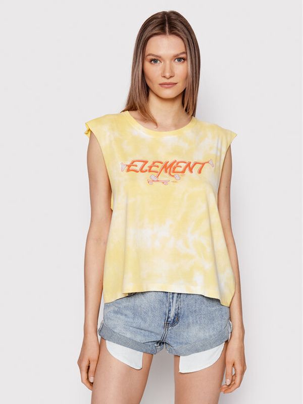 Element Element топ Skateman Muscle C3SGA8 Жълт Relaxed Fit