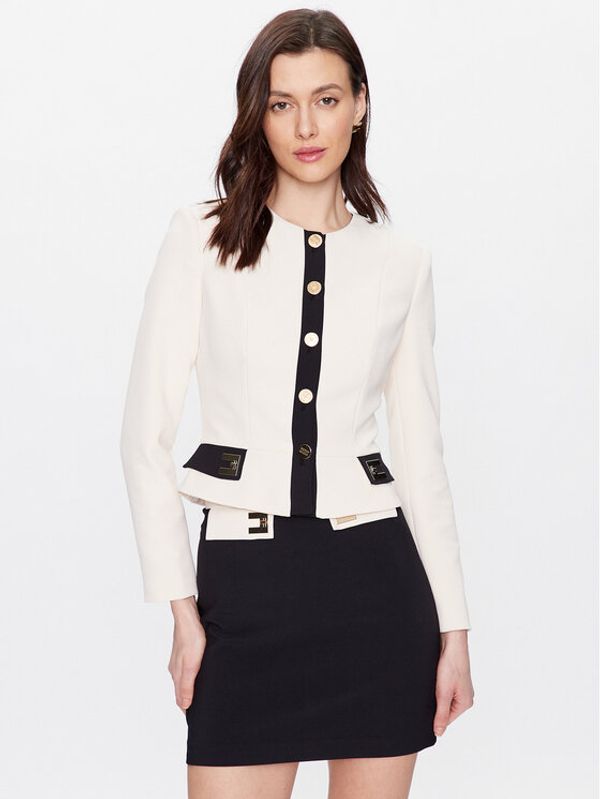 Elisabetta Franchi Elisabetta Franchi Блейзър GI-043-31E2-V500 Екрю Regular Fit