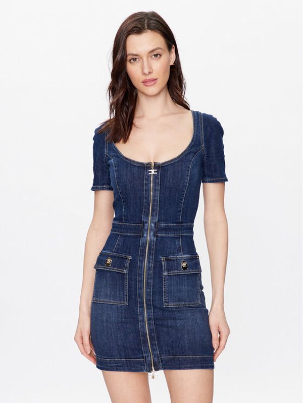 Elisabetta Franchi Elisabetta Franchi Дънкова рокля AJ-30S-31E2-V450 Син Slim Fit