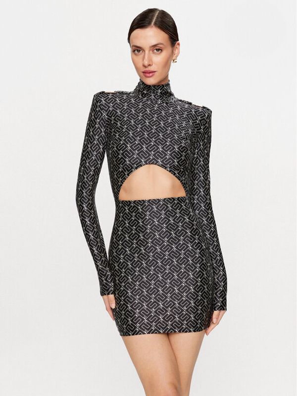 Elisabetta Franchi Elisabetta Franchi Ежедневна рокля AB-437-36E2-V400 Черен Slim Fit