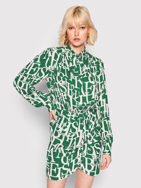 Elisabetta Franchi Elisabetta Franchi Коктейлна рокля AB-238-26E2-V400 Зелен Regular Fit