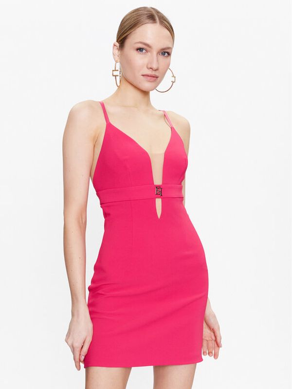 Elisabetta Franchi Elisabetta Franchi Коктейлна рокля AB-321-31E2-V300 Розов Slim Fit