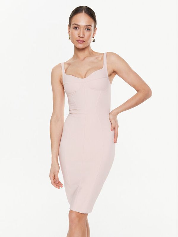 Elisabetta Franchi Elisabetta Franchi Коктейлна рокля AB-325-31E2-V360 Розов Slim Fit