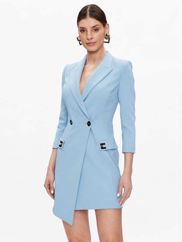 Elisabetta Franchi Elisabetta Franchi Коктейлна рокля AB-331-31E2-V500 Син Regular Fit