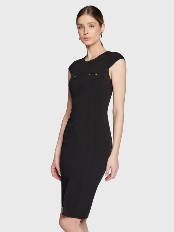 Elisabetta Franchi Elisabetta Franchi Коктейлна рокля AB-361-31E2-V390 Черен Slim Fit